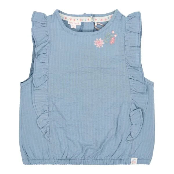 Shirt mouwloos - Blauw