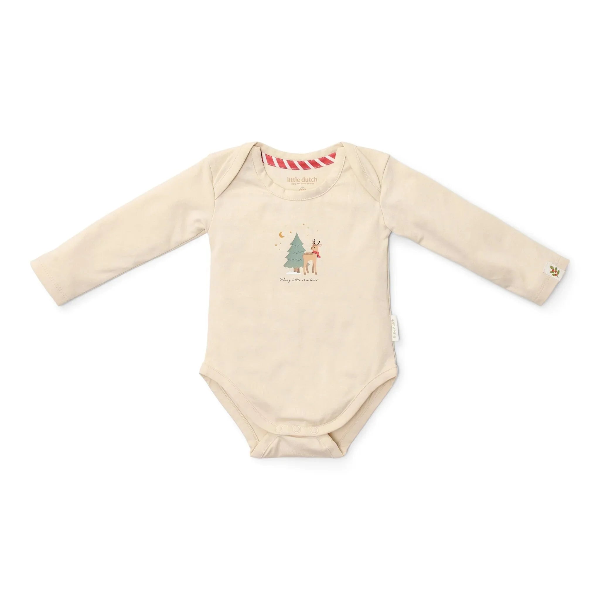 2-pack kerst romper lange mouw – Beige