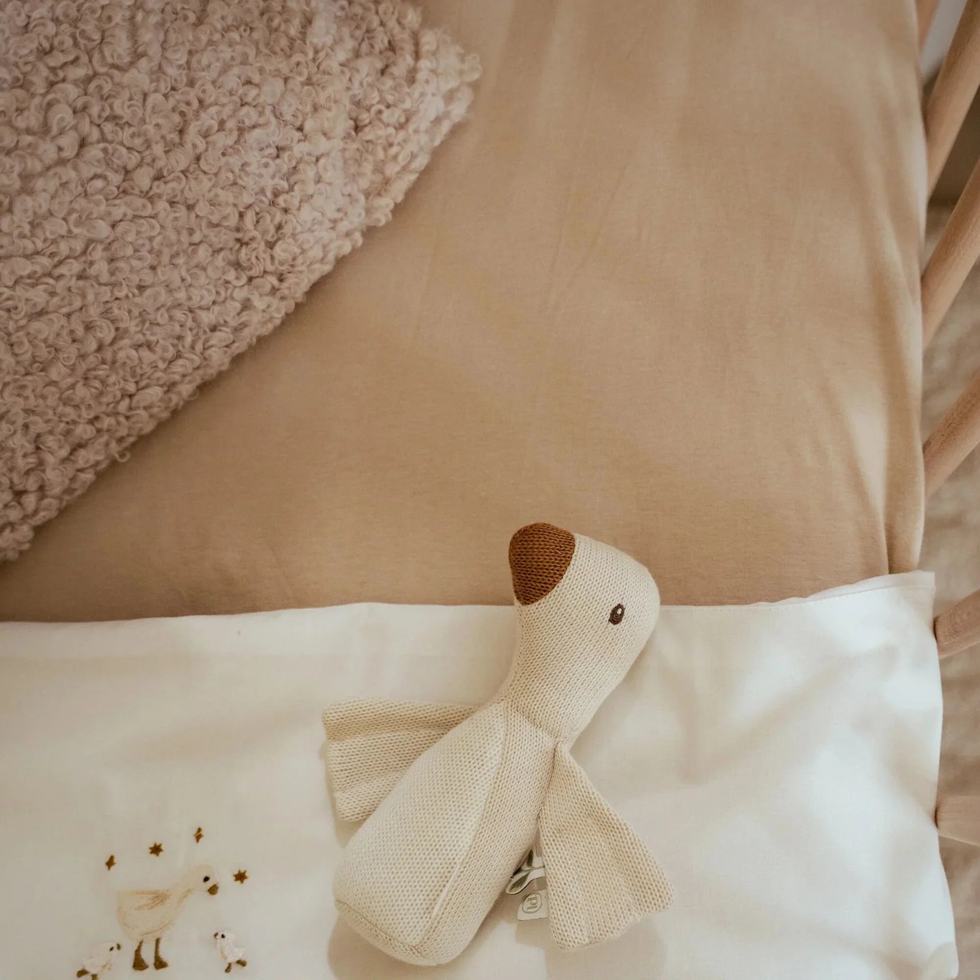 Ledikant hoeslaken - Beige - Essentials