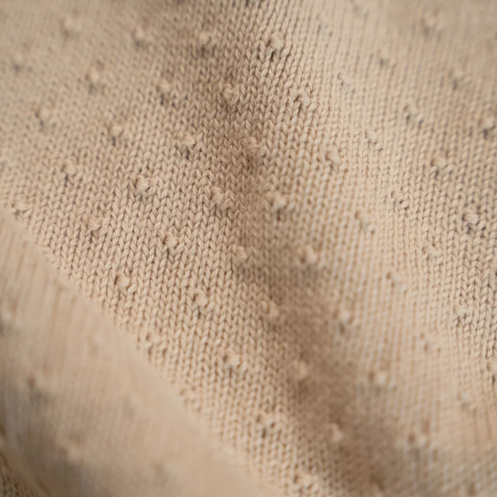 Gebreid ledikantdeken – Beige – Essentials