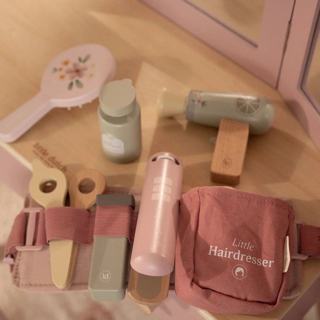 Houten kappersset – Roze – Essentials
