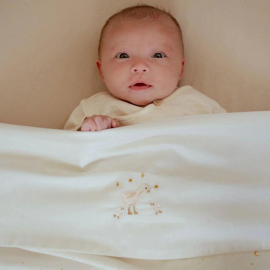 Wieglaken - Wit - Newborn Naturals - Little Goose