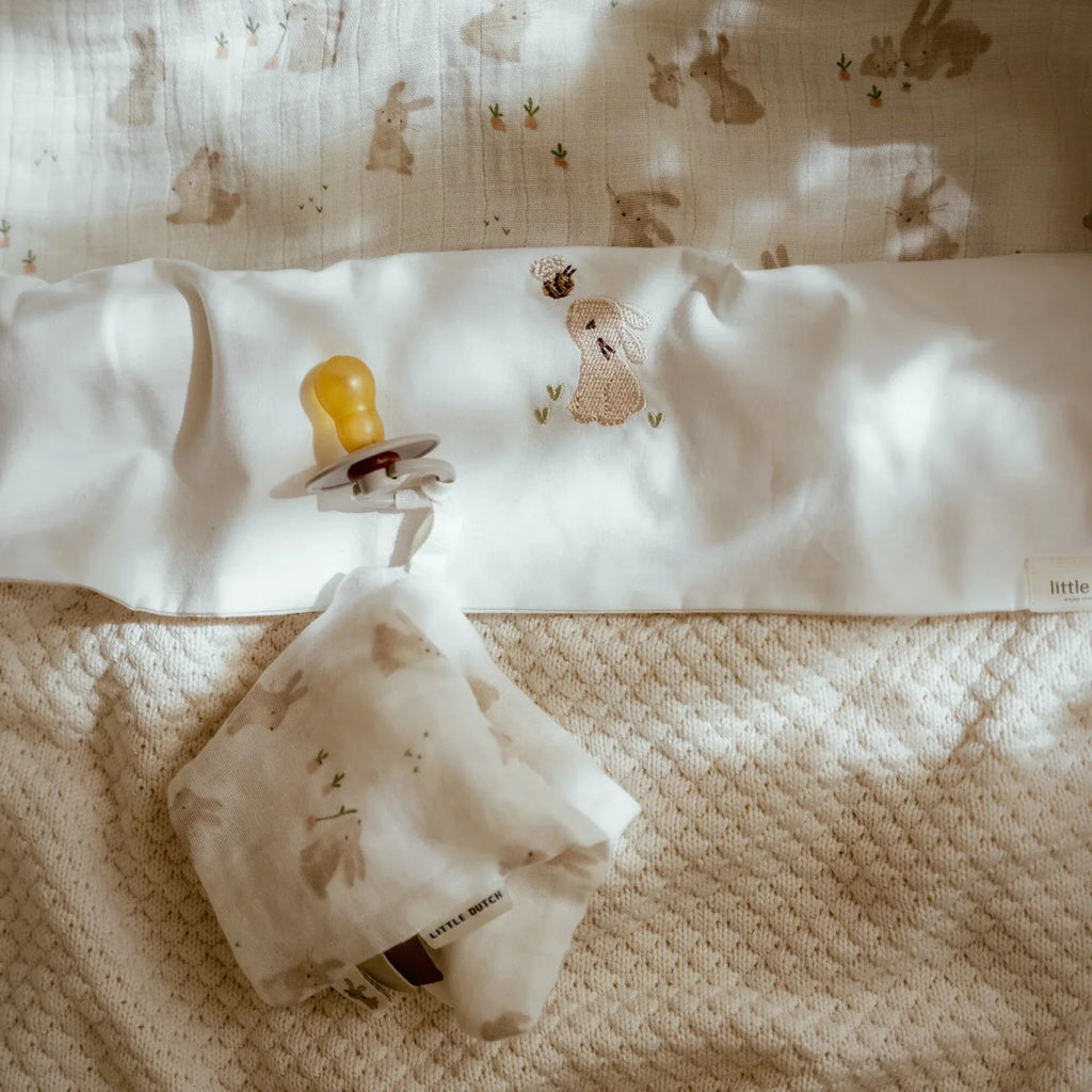 Ledikantlaken - Wit - Newborn Naturals - Baby Bunny