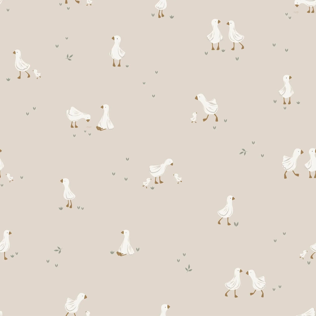 Vliesbehang – Beige – Little Goose