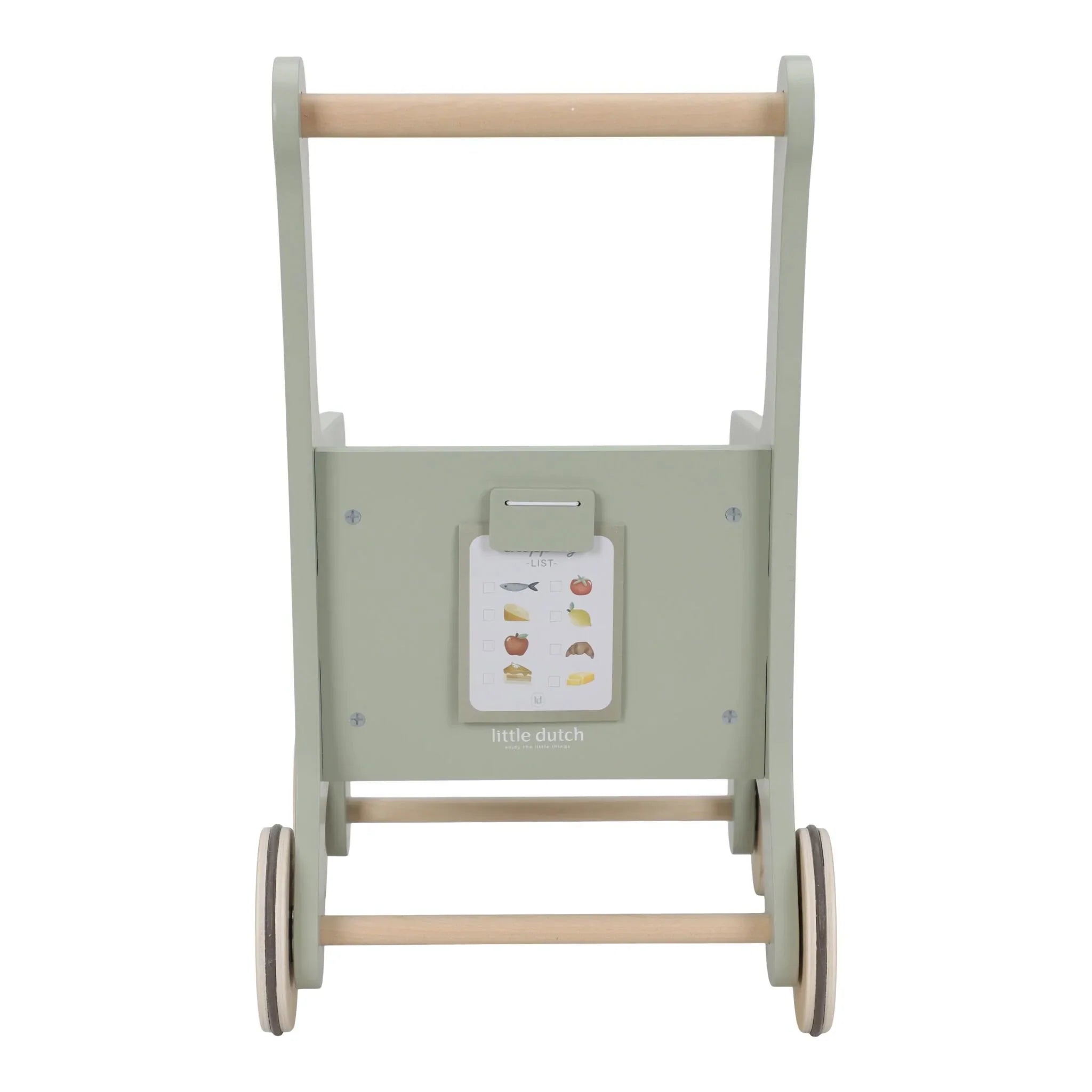 Houten winkelwagen - Groen