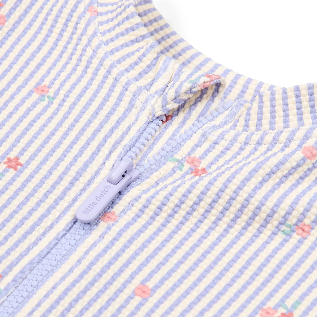 Zwempak lange mouw - UPF 40 - Paars - Dreamy Stripes