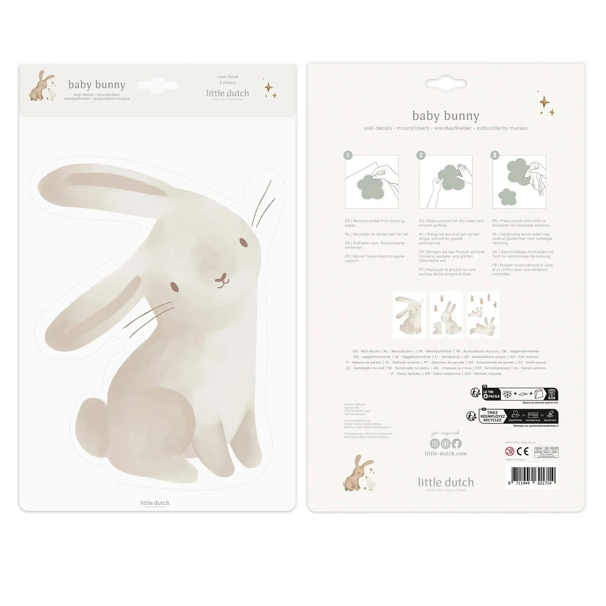 Muurstickers Baby Bunny