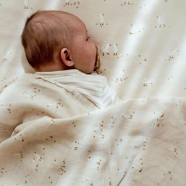 Ledikant deken - Beige - Little Goose - Moon & Stars
