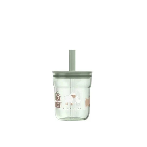 Kinderglas 250 ml Met Rietje Little Farm