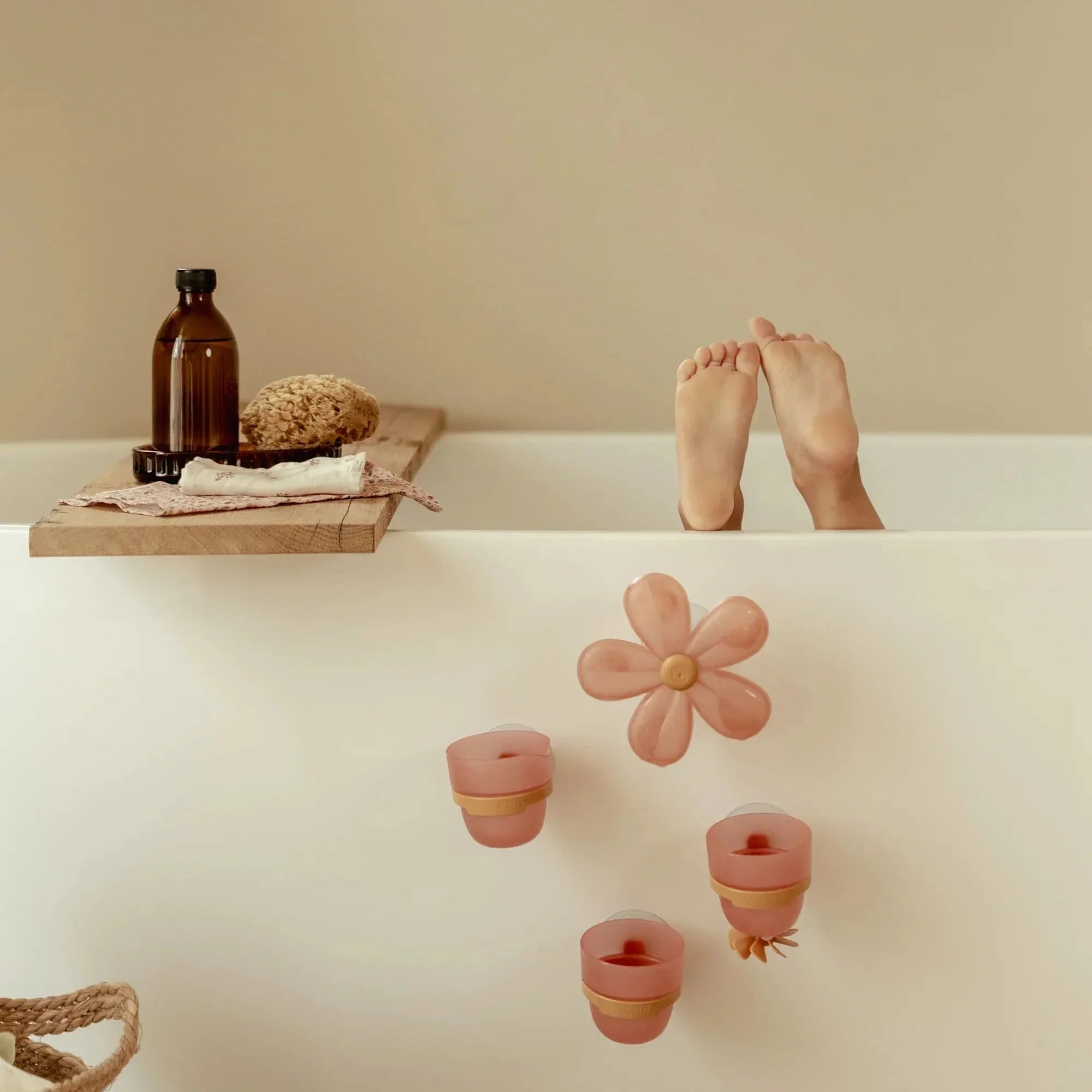 Badwand bekers - roze - Essentials