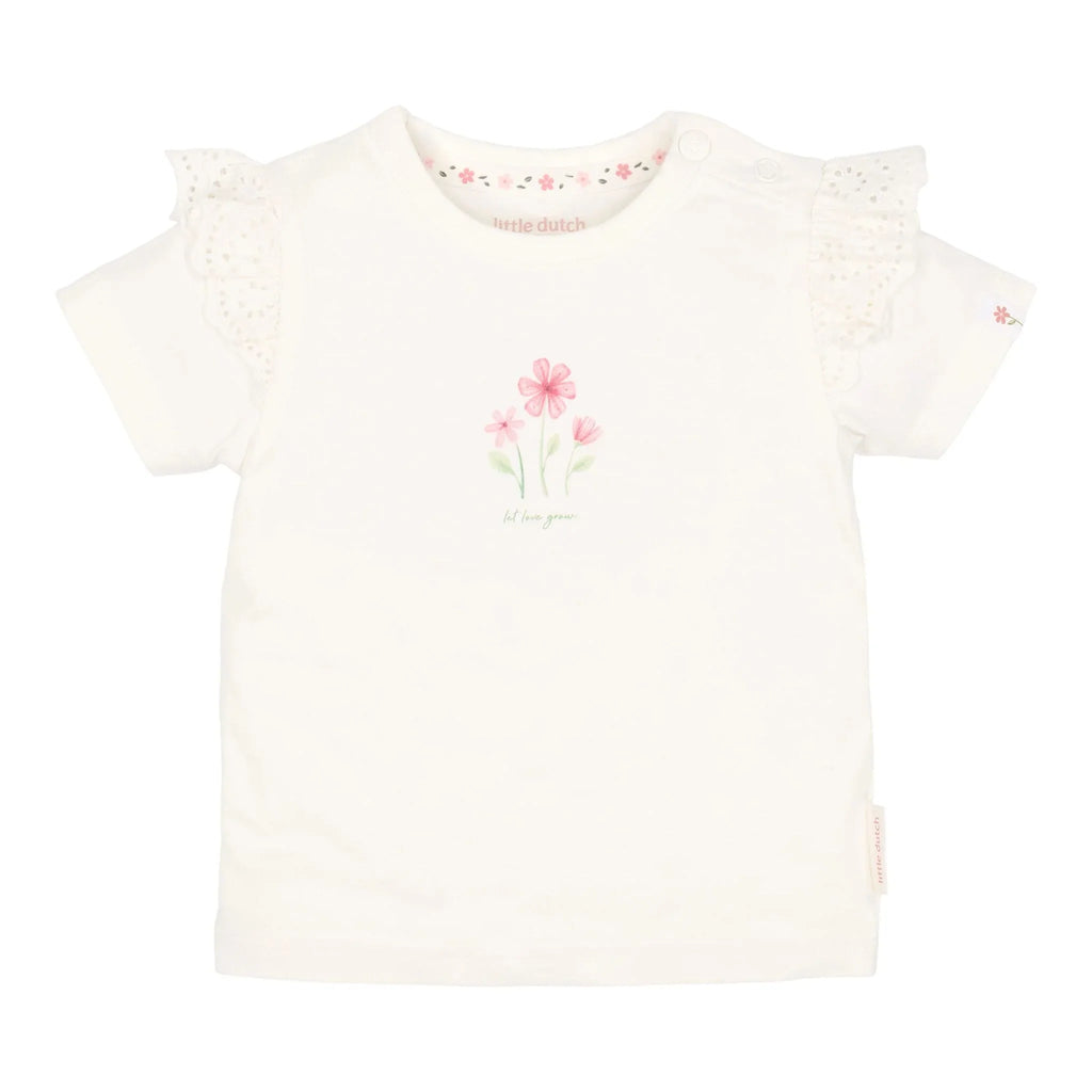 Shirt korte mouw - Wit - Bloemen