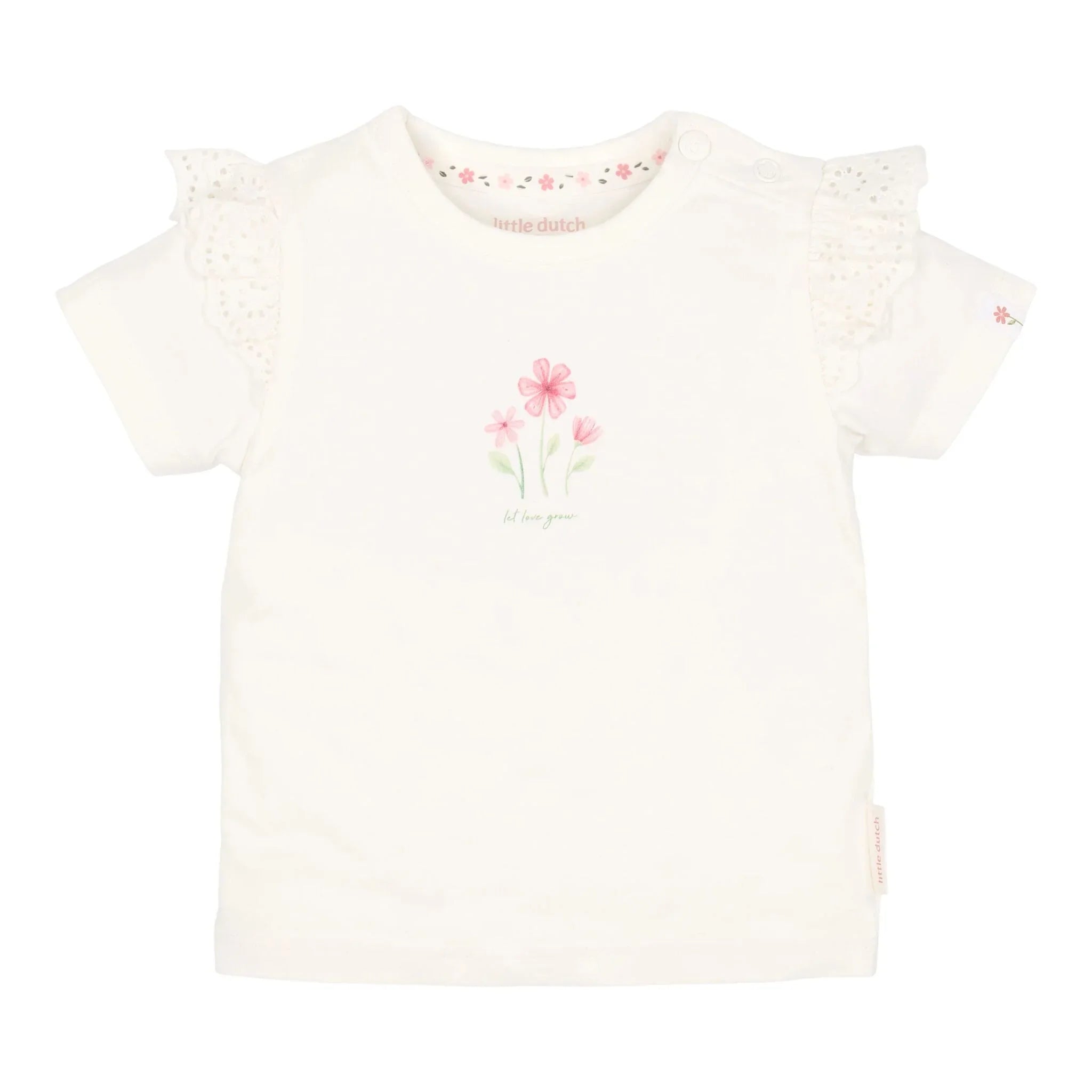 Shirt korte mouw - Wit - Bloemen
