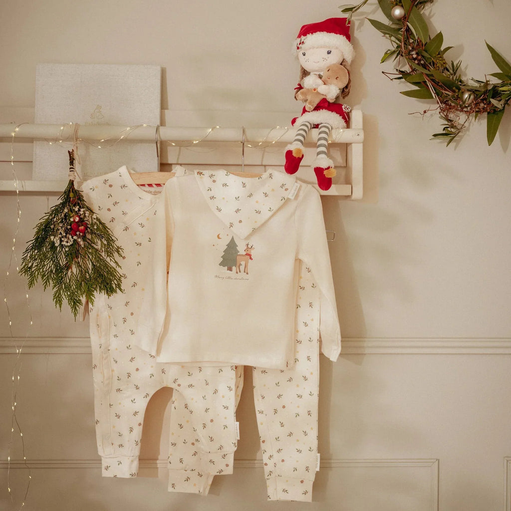 Tweedelige kerst pyjama – Beige