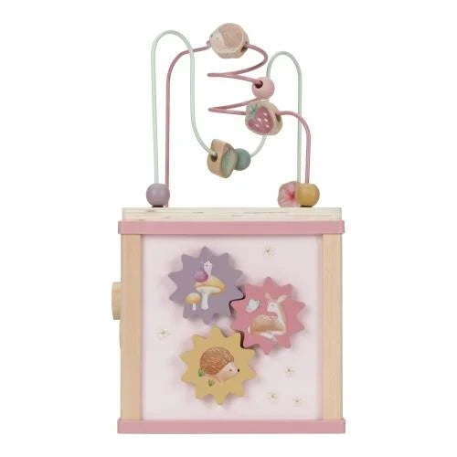 Houten activiteitenkubus - Roze - Fairy Garden