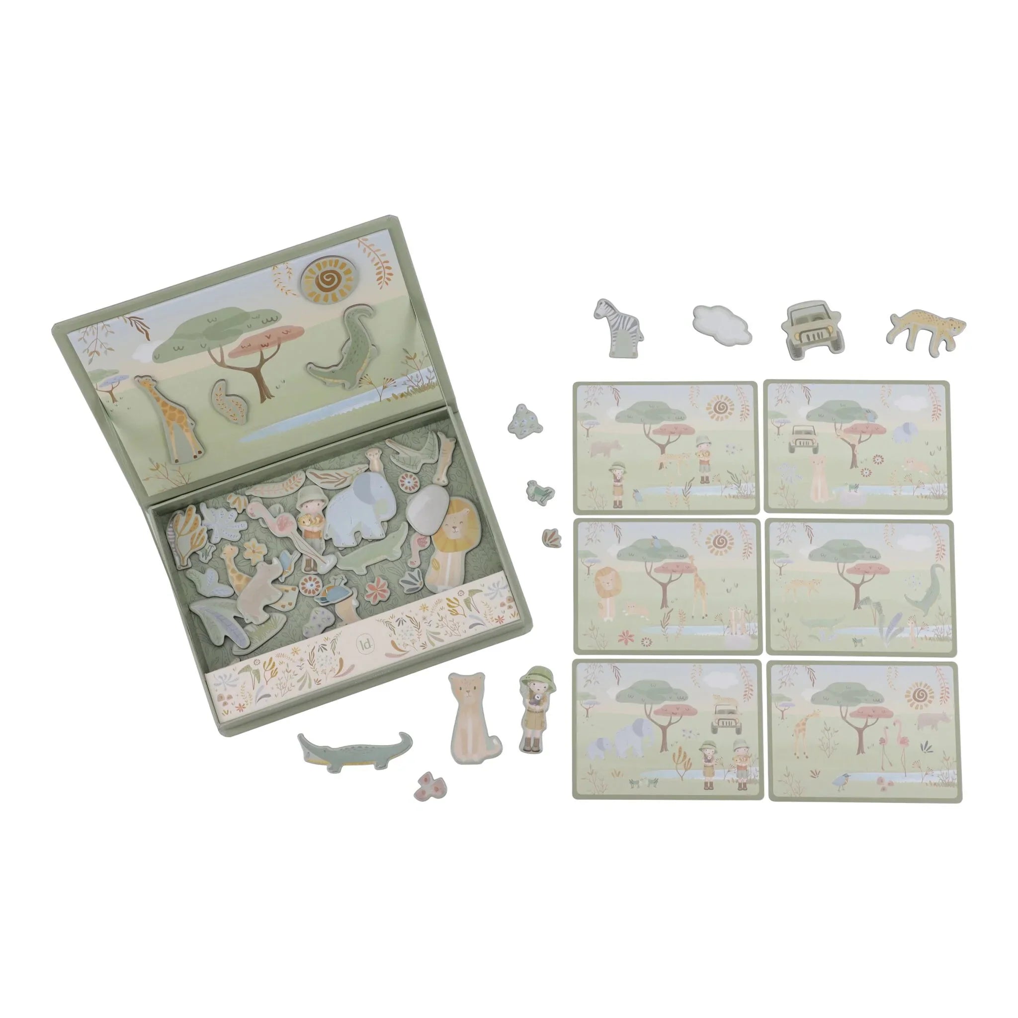 Magnetisch speelbord Safari dieren
