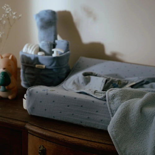 Housse de matelas à langer - Bleu - Essentials