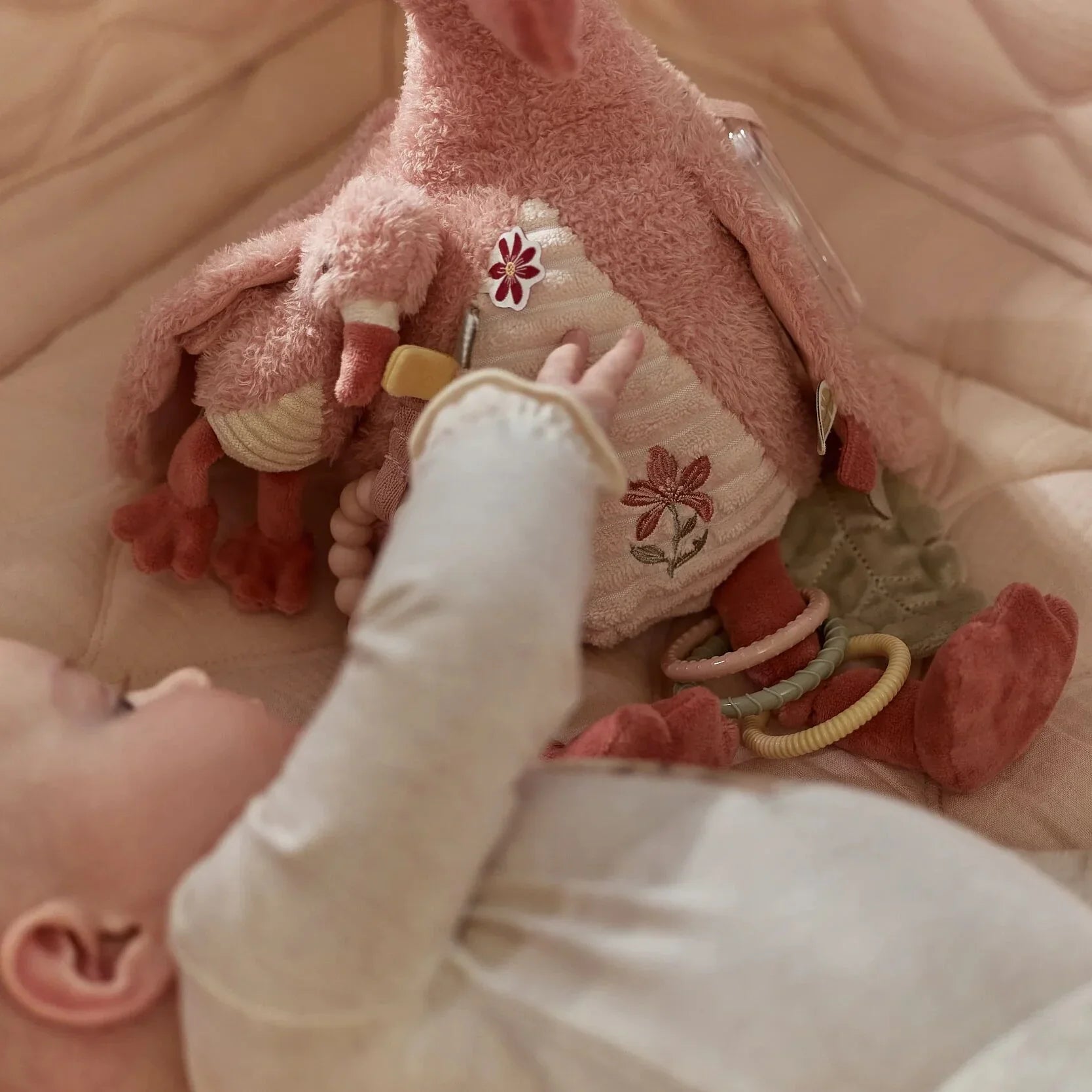 Activiteitenknuffel Flamingo - Roze