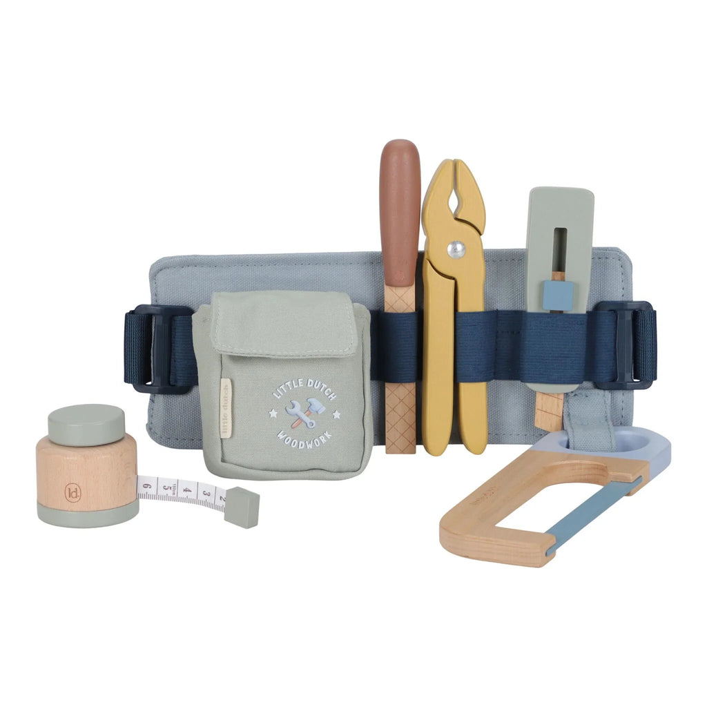 Houten gereedschapsriem - Blauw - Essentials